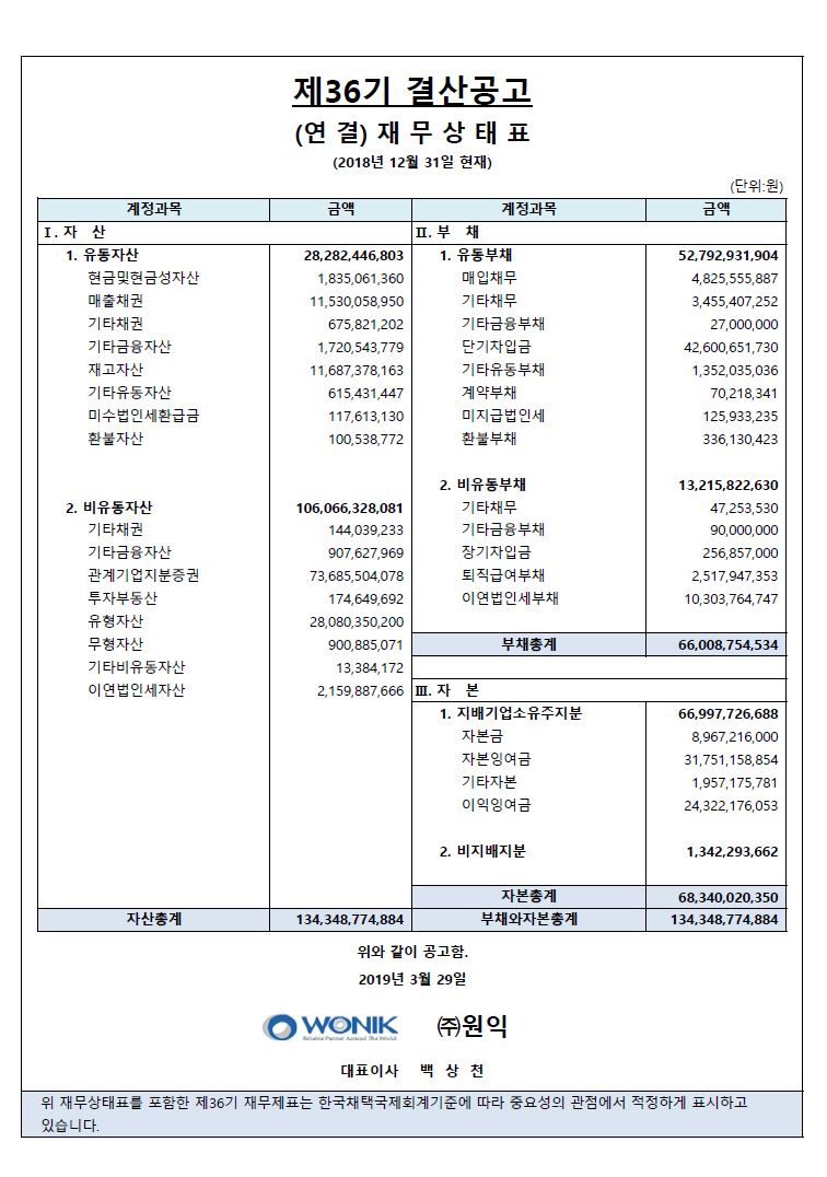 제36기 결산공고 [첨부 이미지2]